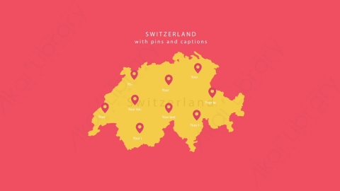 AE模板-MG扁平卡通地图坐标Switzerland瑞士