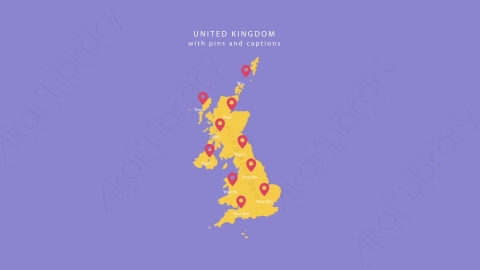 AE模板-MG扁平卡通地图坐标United_Kingdom英国大不列颠联合王国