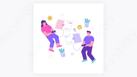 图片素材-组队打网络游戏