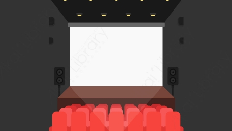 图片素材-电影院座位和屏幕