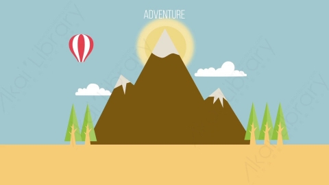 AE模板-MG扁平场景背景_Adventure野外户外荒漠
