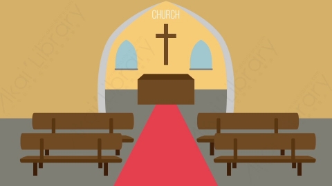 AE模板-MG扁平场景背景_Church教堂