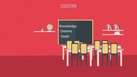 AE模板-MG扁平场景背景_Education教室