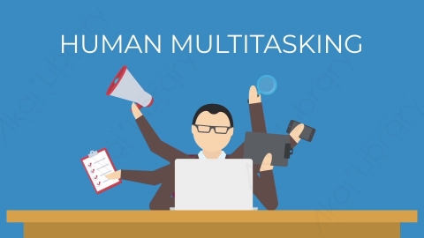 AE模板-MG扁平商务办公场景Multitasking男白领多任务处理