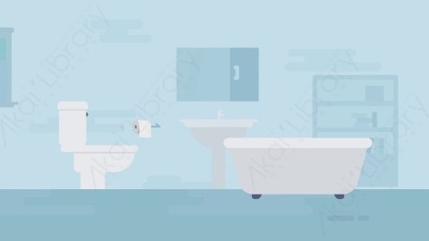 AE模板-MG扁平场景背景Bathroom卫生间