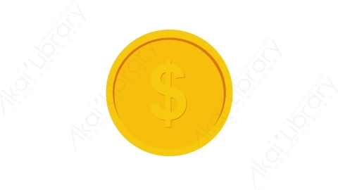 AE模板-MG扁平金融元素图标Coin金币硬币