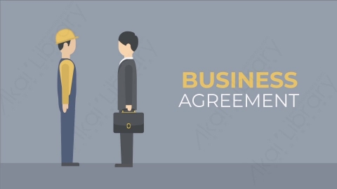 AE模板-MG扁平场景Business_Agreement合作交付工作