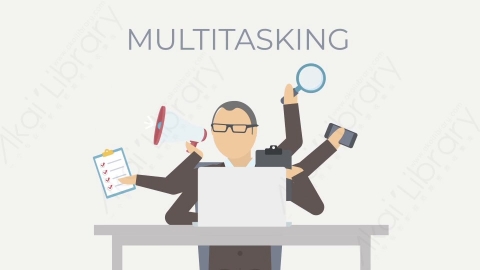 AE模板-MG扁平场景Multitasking多任务处理