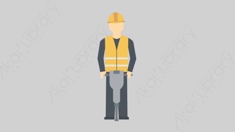 AE模板-MG扁平工人人物角色Worker_Jackhammer_02