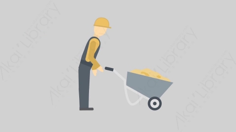AE模板-MG扁平工人人物角色Worker_Trolley