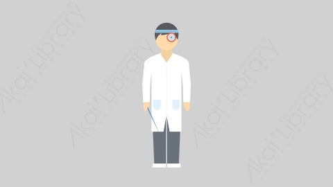 AE模板-MG扁平医院人物角色Ophthalmologist
