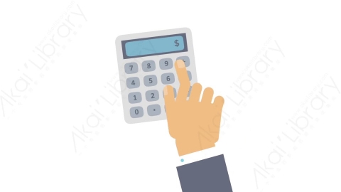 AE模板-MG扁平手势动画Hand_Calculator