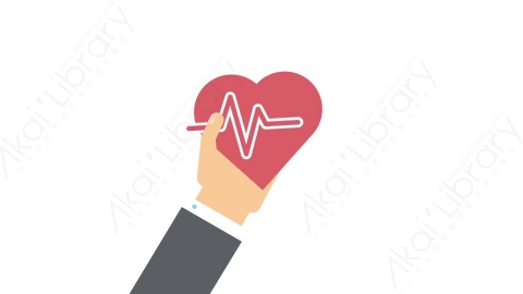 AE模板-MG扁平手势动画Hand_Heart