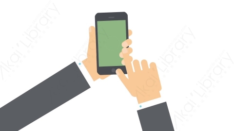 AE模板-MG扁平手势动画Hand_Mobile_Push