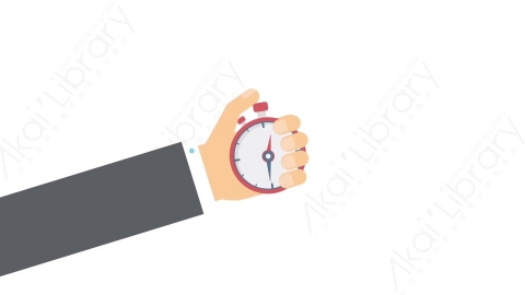 AE模板-MG扁平手势动画Hand_Timer