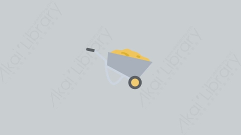AE模板-MG扁平工地施工元素图标Trolley手推车