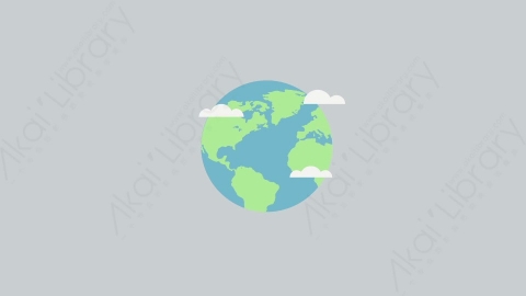 AE模板-MG扁平元素图标World地球