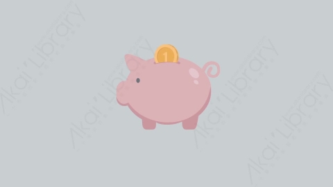 AE模板-MG扁平金融经济元素图标Pig_Money小猪存钱罐