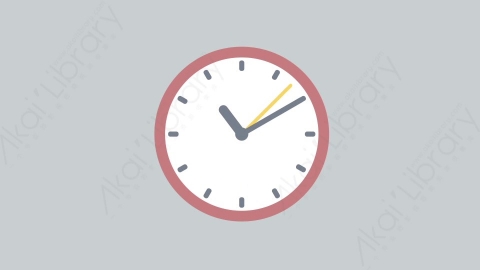 AE模板-MG扁平教育元素图标Clock钟表