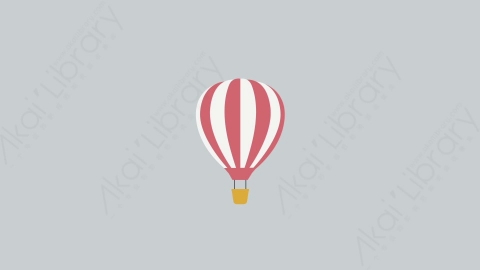 AE模板-MG扁平交通工具元素图标Balloon热气球