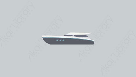 AE模板-MG扁平交通工具元素图标Boat游艇船
