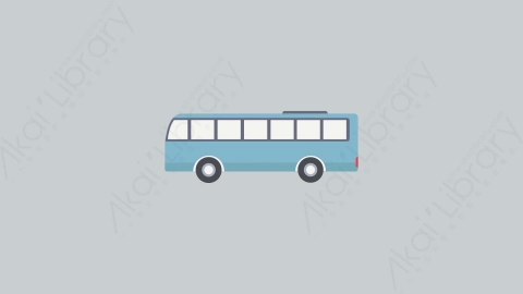 AE模板-MG扁平交通工具元素图标Bus公交车汽车