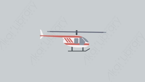 AE模板-MG扁平交通工具元素图标Helicopter直升飞机