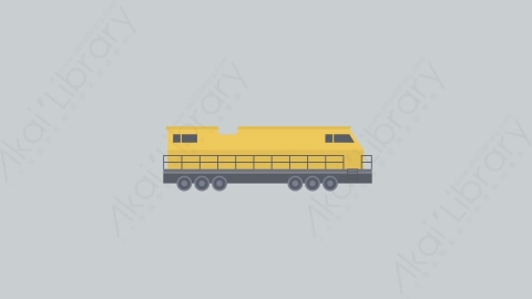AE模板-MG扁平交通工具元素图标Train_Icon火车
