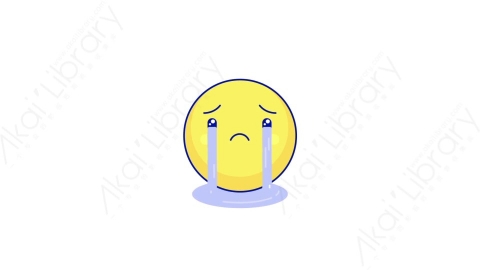 AE模板-MG扁平表情符号元素图标Crying