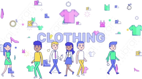 AE模板-MG扁平场景17_People_Clothes人在衣服图标里走动
