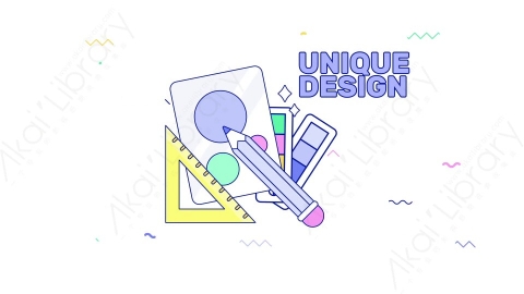 AE模板-MG扁平场景28_Unique_Design设计图标组合
