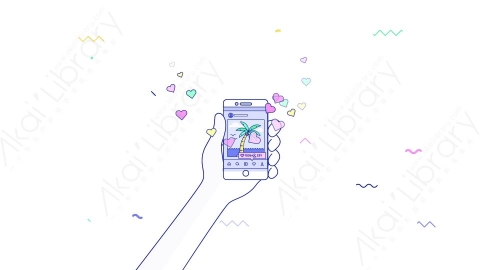 AE模板-MG扁平场景32_Phone_instagram手拿手机互动点击