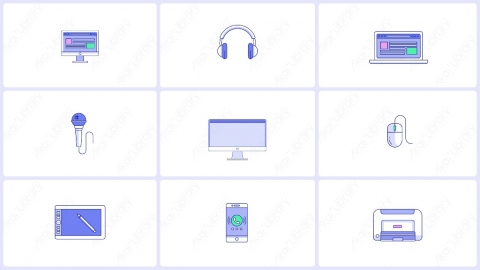 AE模板-MG扁平电子设备元素图标包Devices