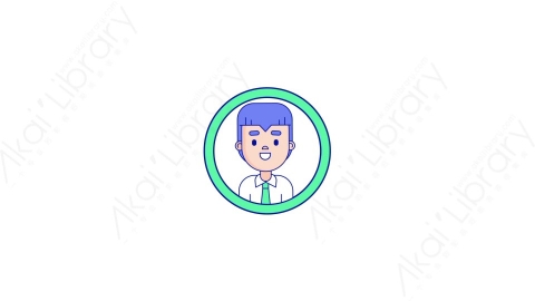 AE模板-MG扁平用户头像元素图标Avatar_round_1