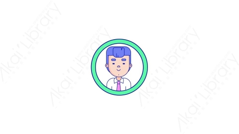 AE模板-MG扁平用户头像元素图标Avatar_round_2