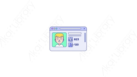 AE模板-MG扁平元素图标Personal_page个人主页信息展示