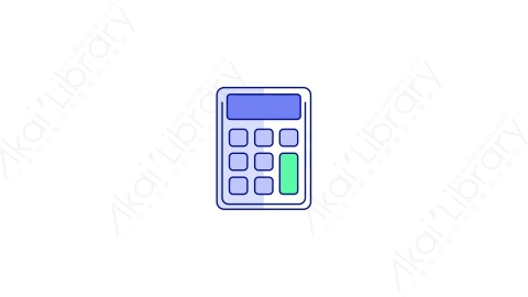AE模板-MG扁平金融元素图标calculator计算器