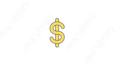 AE模板-MG扁平金融元素图标dollar美元