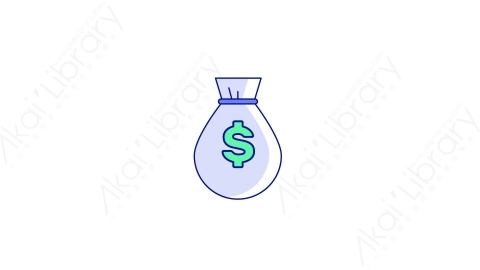 AE模板-MG扁平金融元素图标money_bag钱袋