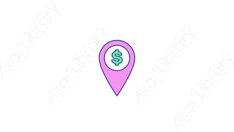 AE模板-MG扁平金融元素图标money_marker坐标定位