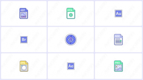 AE模板-MG扁平软件元素图标包Documents_Software