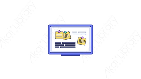 AE模板-MG扁平设计软件元素图标Noticeboard公告栏