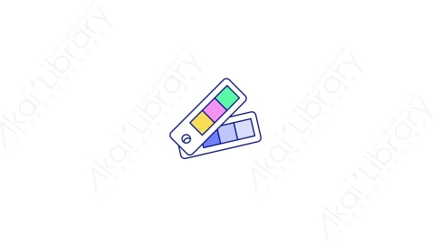 AE模板-MG扁平设计软件元素图标Palette_Colors色卡