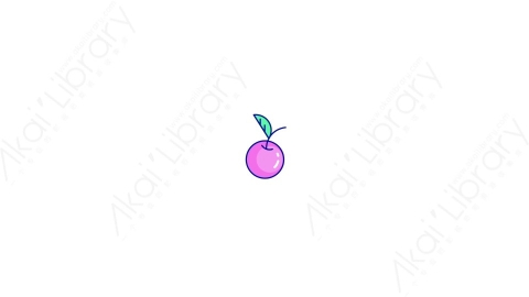 AE模板-MG扁平食物元素图标Cherry樱桃