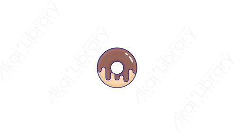 AE模板-MG扁平食物元素图标Donut_2甜甜圈