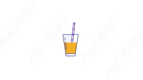 AE模板-MG扁平食物元素图标Juice果汁