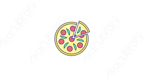 AE模板-MG扁平食物元素图标Pizza_Slice披萨