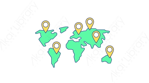 AE模板-MG扁平数据图表infographics_1世界地图
