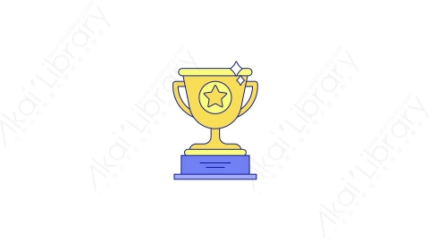 AE模板-MG扁平体育运动元素图标Award奖杯