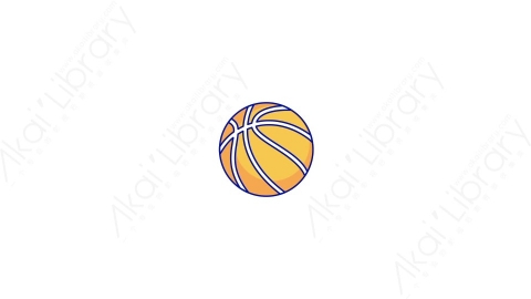 AE模板-MG扁平体育运动元素图标Basketball篮球